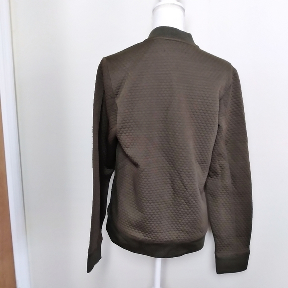 G by Guess Army Green Quilted Textured Zip Up Jacket - Picture 3 of 11